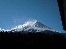 ホテルからの見る富士山